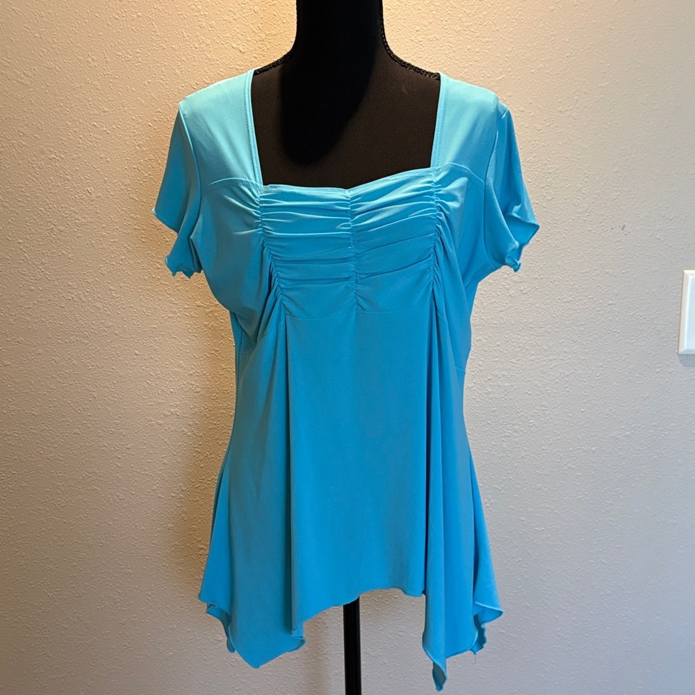 Elegant Blue Women's Blouse